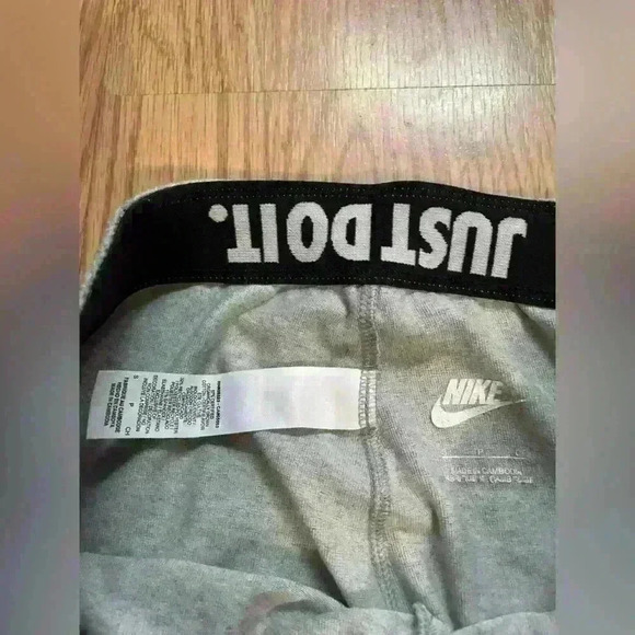 Nike leggings, women’s size small, gray with orange swoosh - Picture 2 of 4